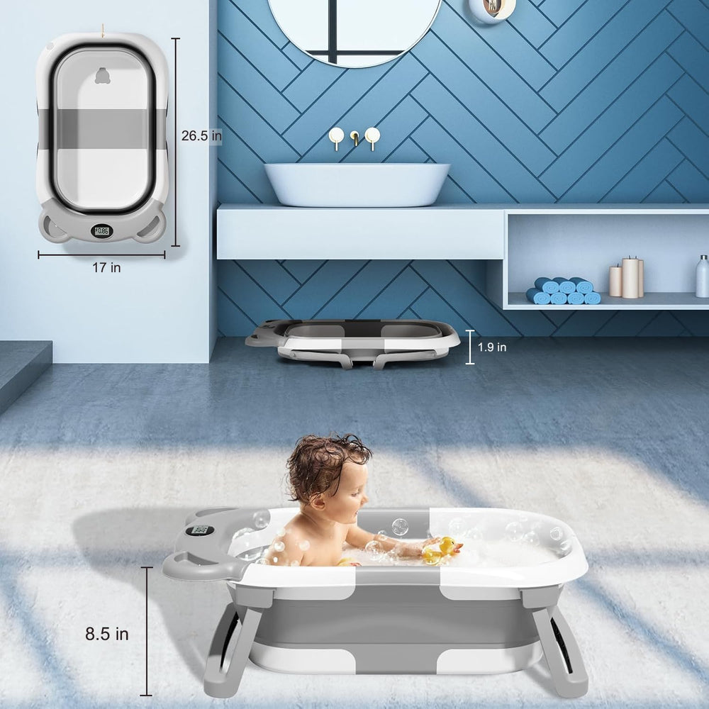 TPN digital thermometer displays bath temperature for comfortable bathing