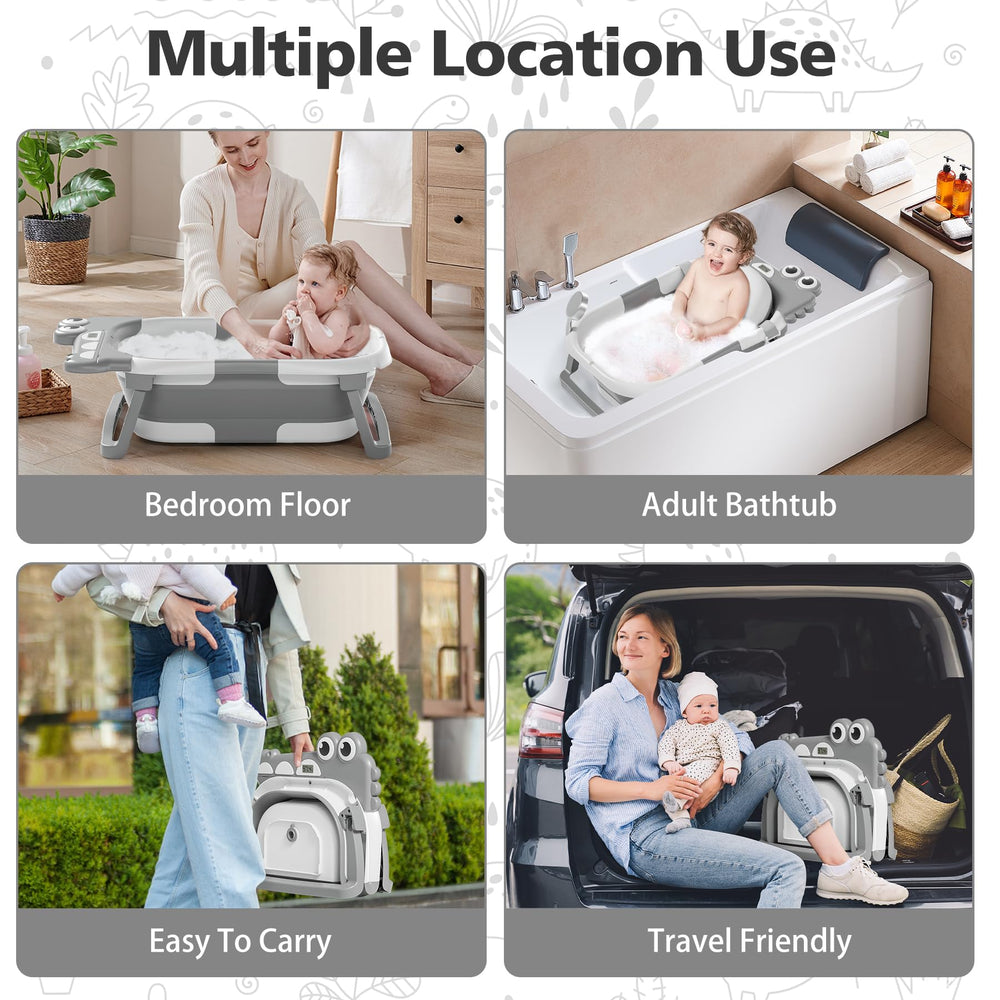 TPN travel-friendly baby bath fits newborn to toddler anywhere.