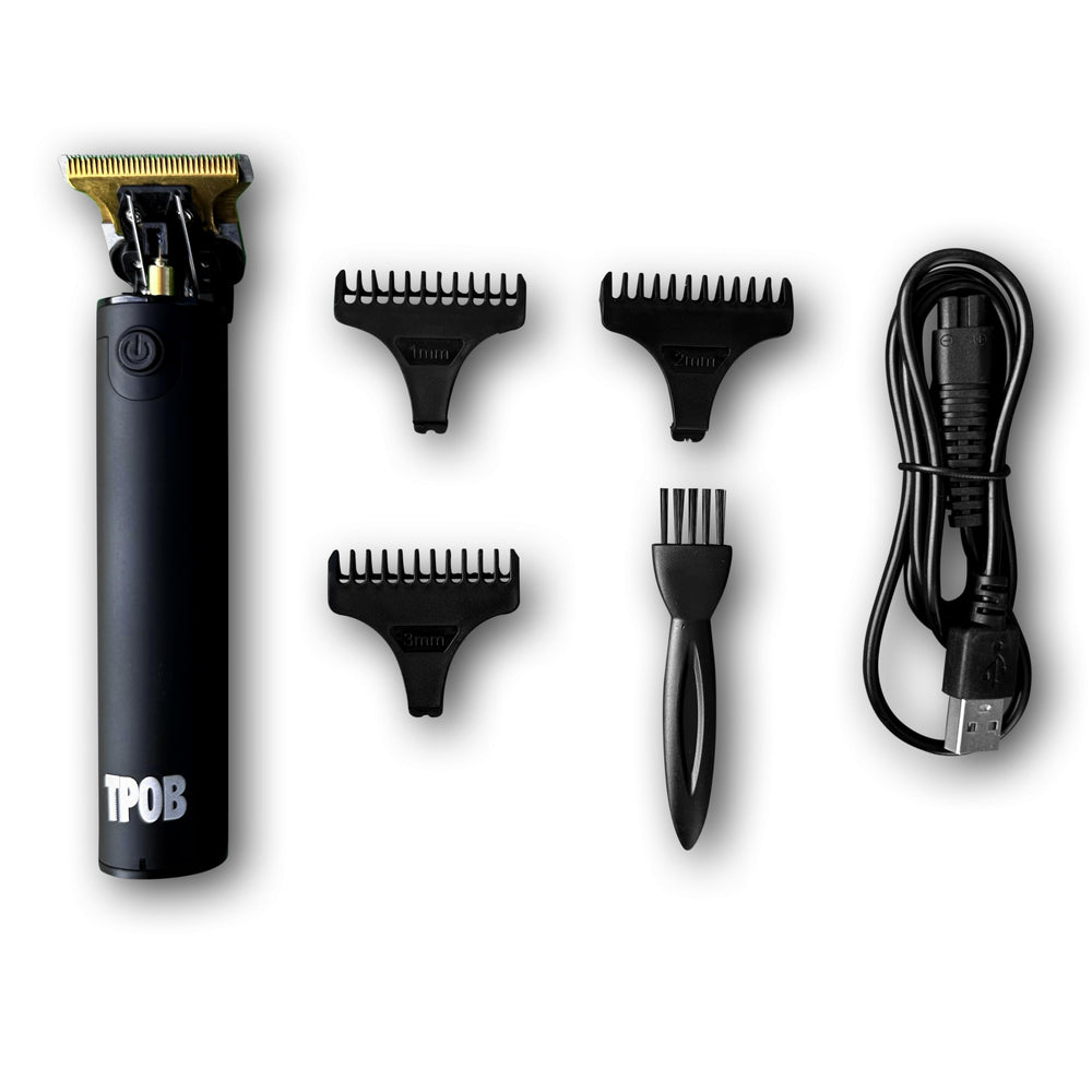 TPOB Ghost trimmer color-coded guards simplify selecting hair length.