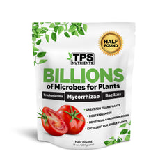 TPS Nutrients Billions bottle and label highlighting multi-strain microbes for healthier roots.