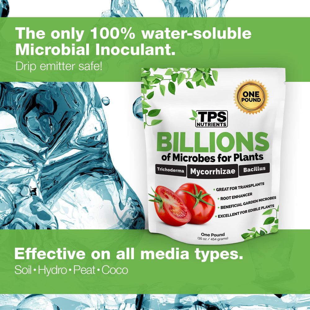 TPS Nutrients Billions being dispensed into water for easy feedwater delivery.
