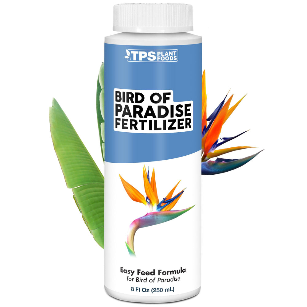 TPS NUTRIENTS Bird of Paradise fertilizer bottle boosts balanced nutrition for vibrant foliage
