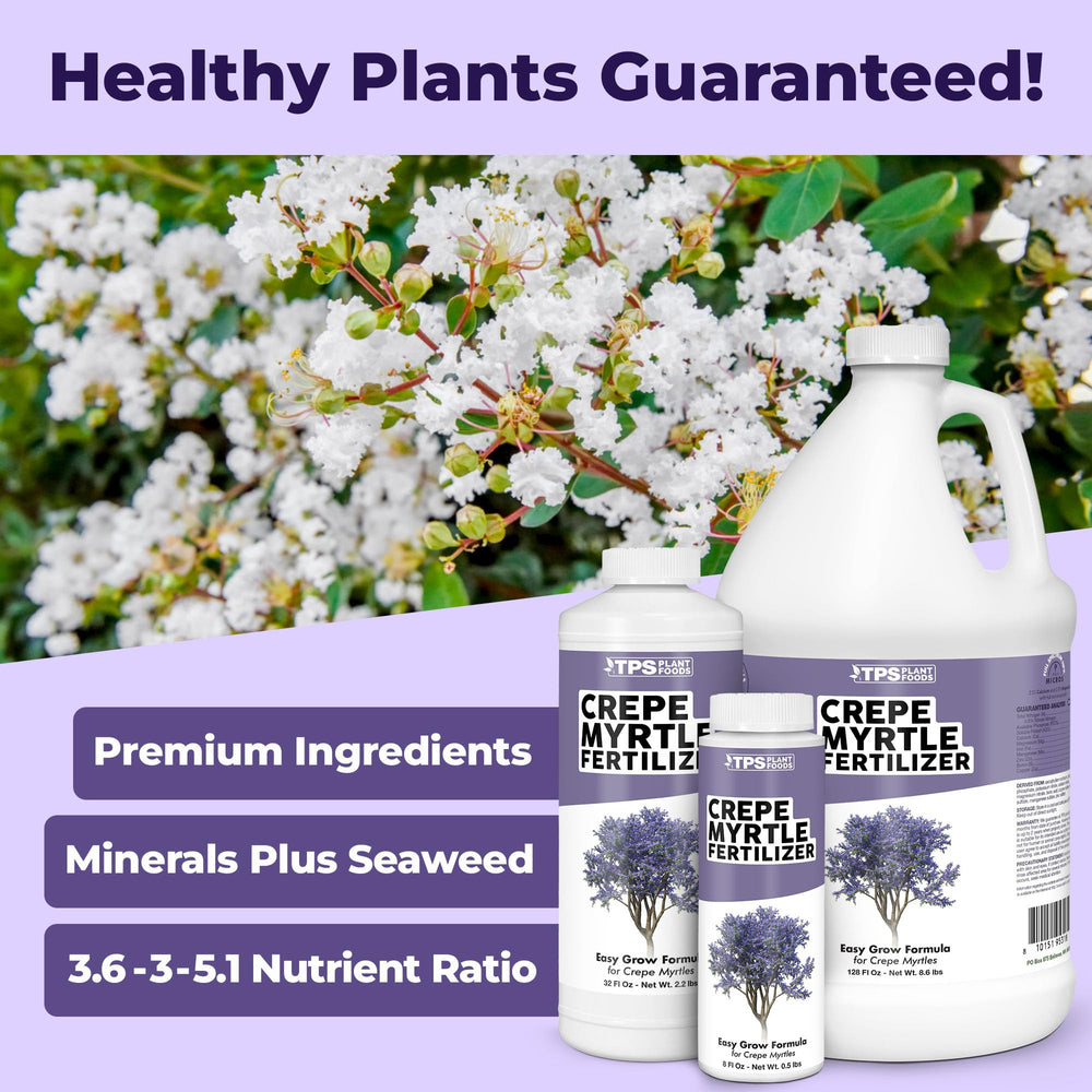 TPS NUTRIENTS Crepe Myrtle Fertilizer boosts vibrant crepe myrtle blooms.