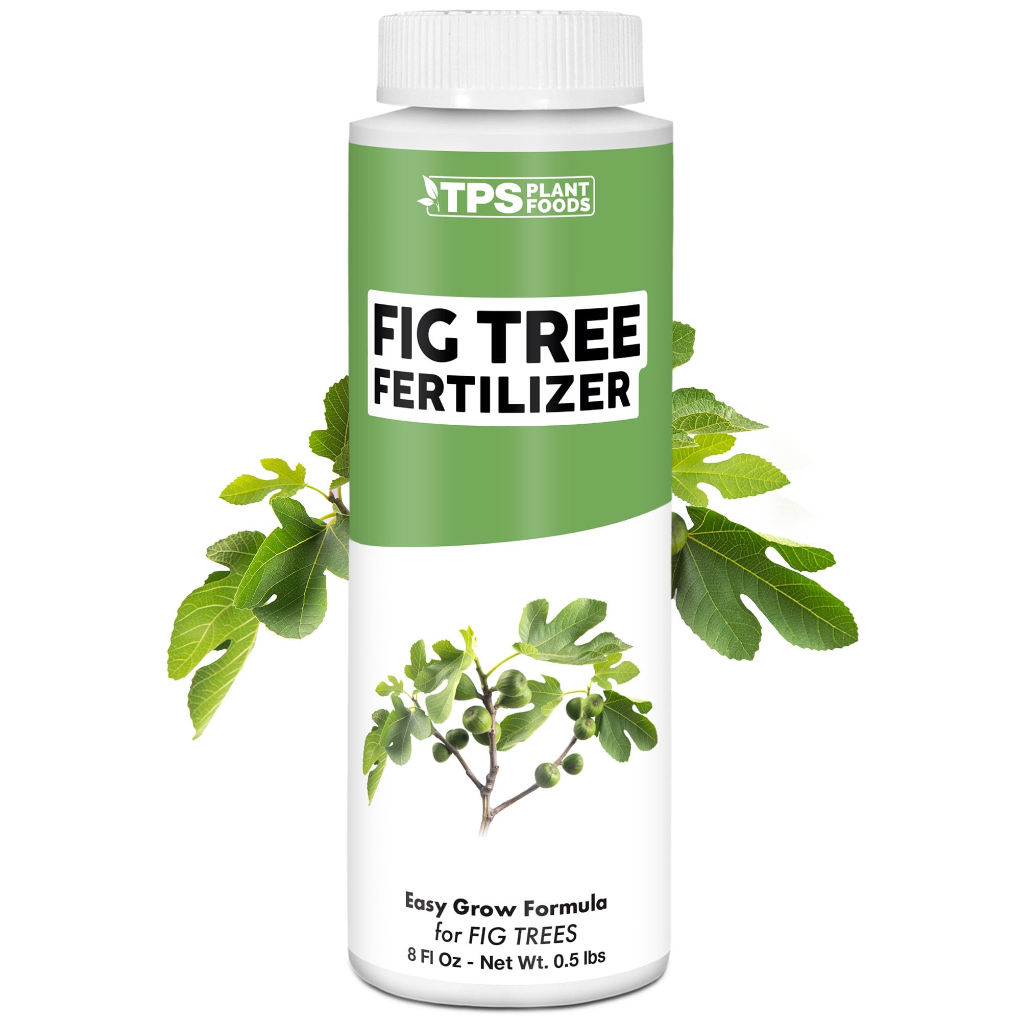 TPS NUTRIENTS Fig Tree Fertilizer bottle shows balanced nutrition for healthy growth.