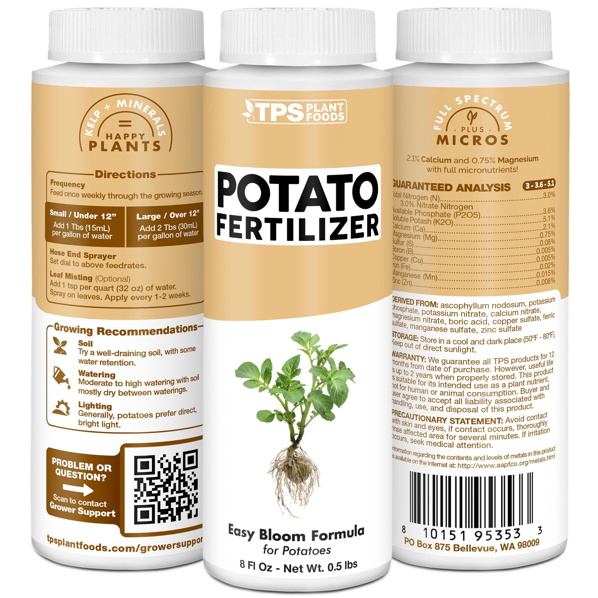 TPS NUTRIENTS Made in USA label reflects domestic production and quality control