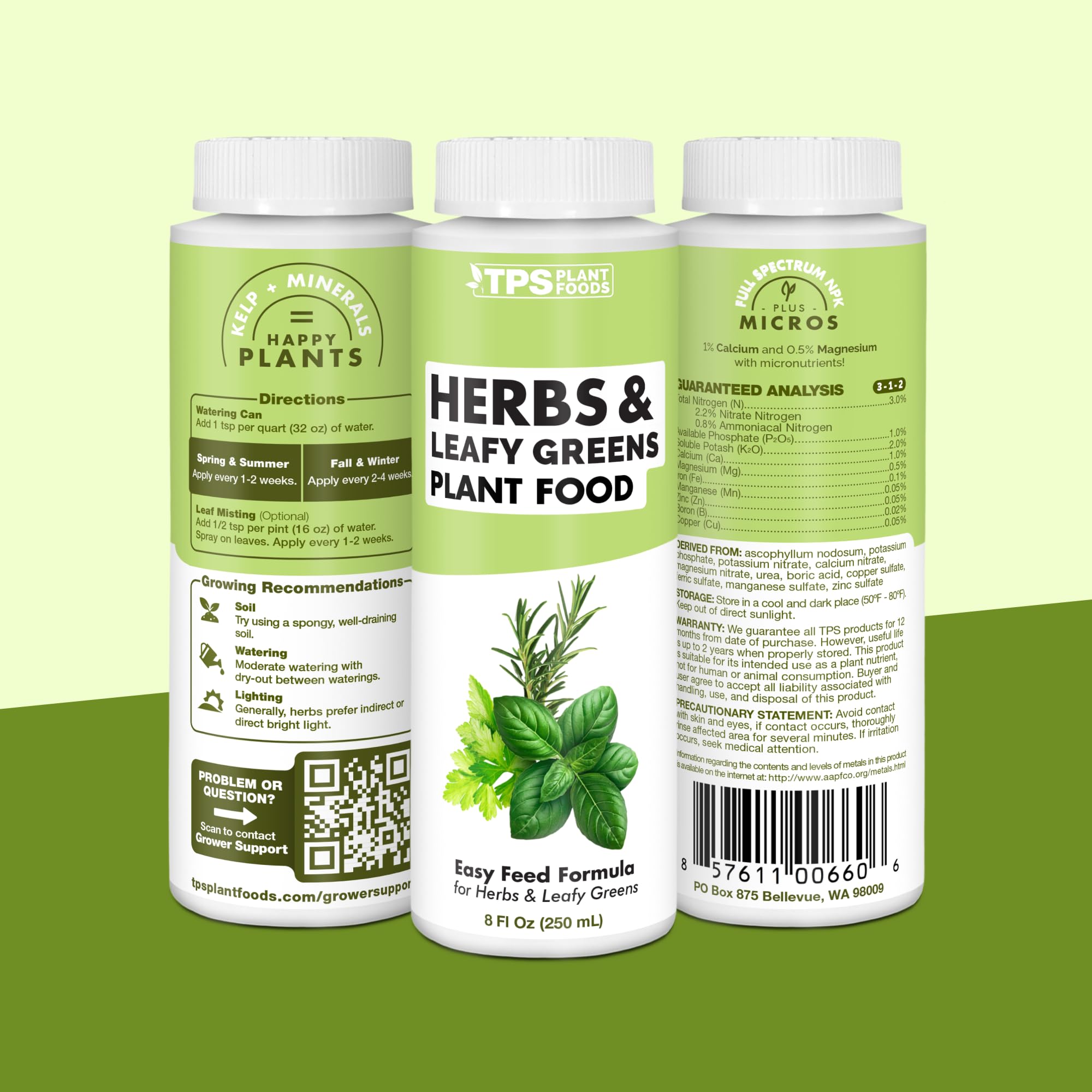 TPS NUTRIENTS made-in-usa formula reflects quality and reliable herb care.