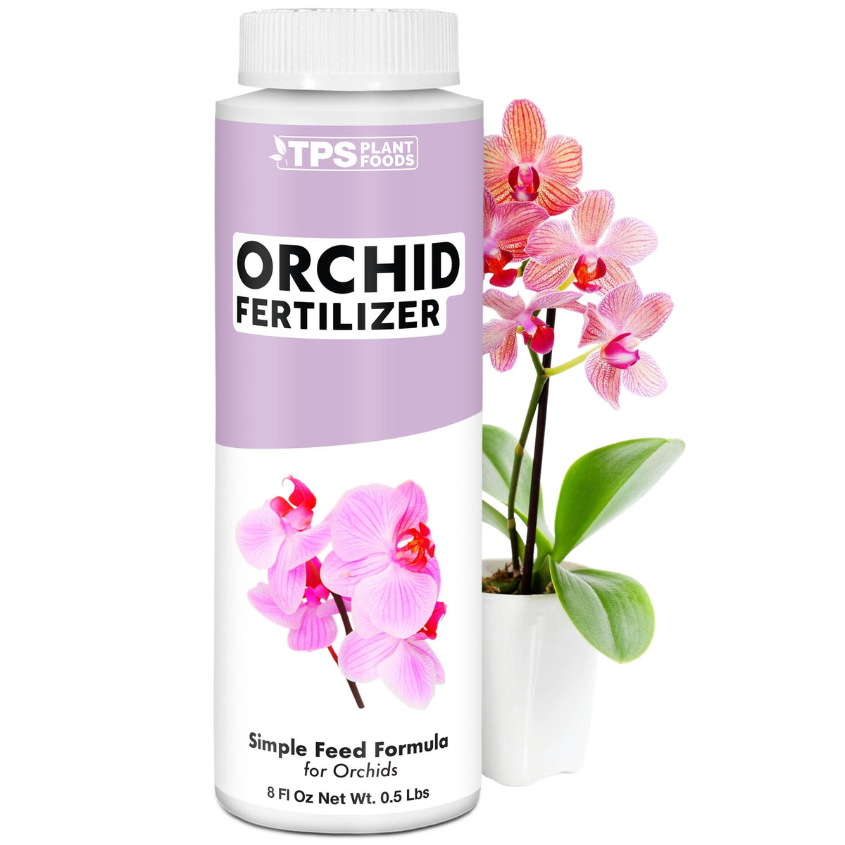 TPS NUTRIENTS Orchid Plant Food bottle front view promotes easy feeding for robust roots.