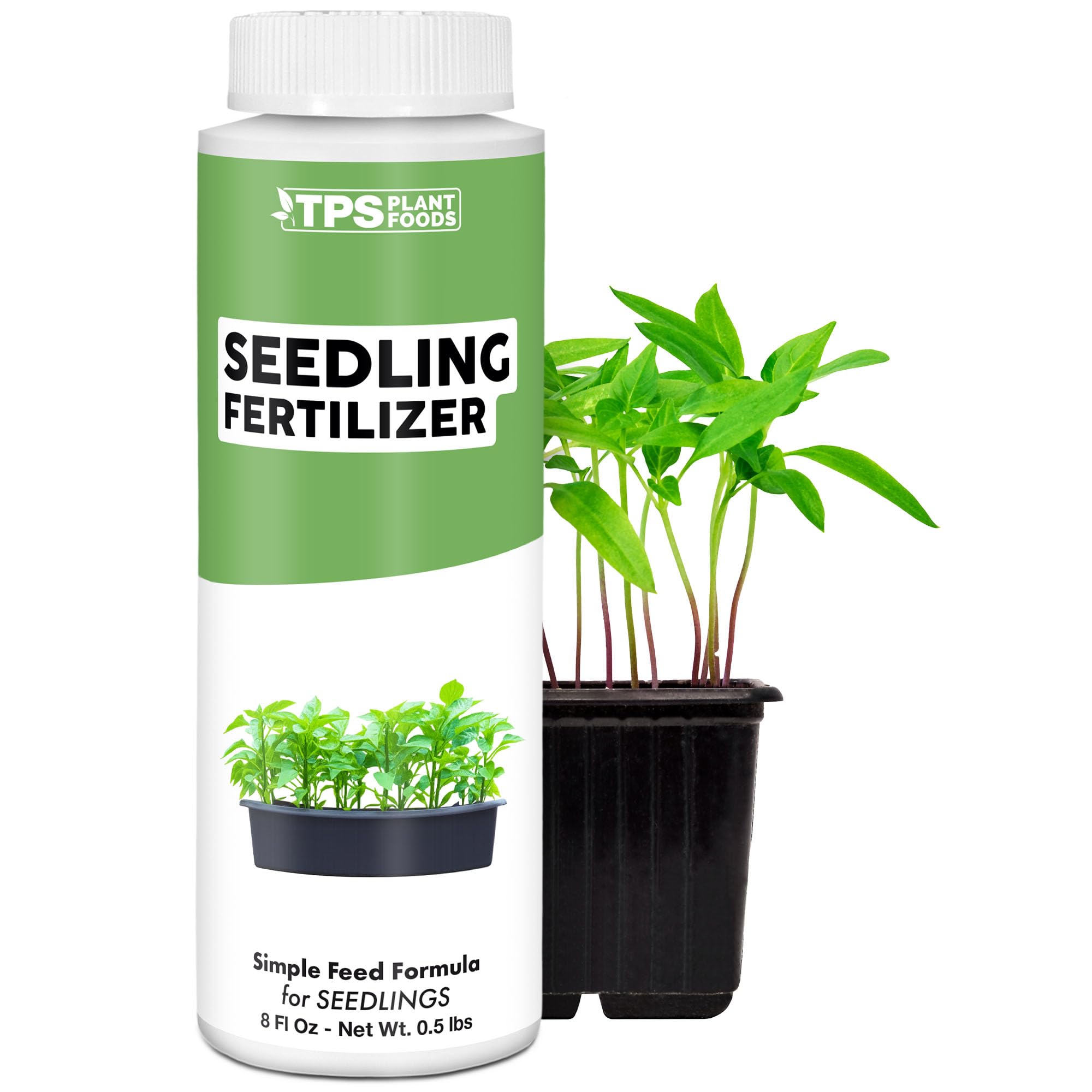 TPS NUTRIENTS Seedling Fertilizer bottle pour promotes gentle root development for young plants