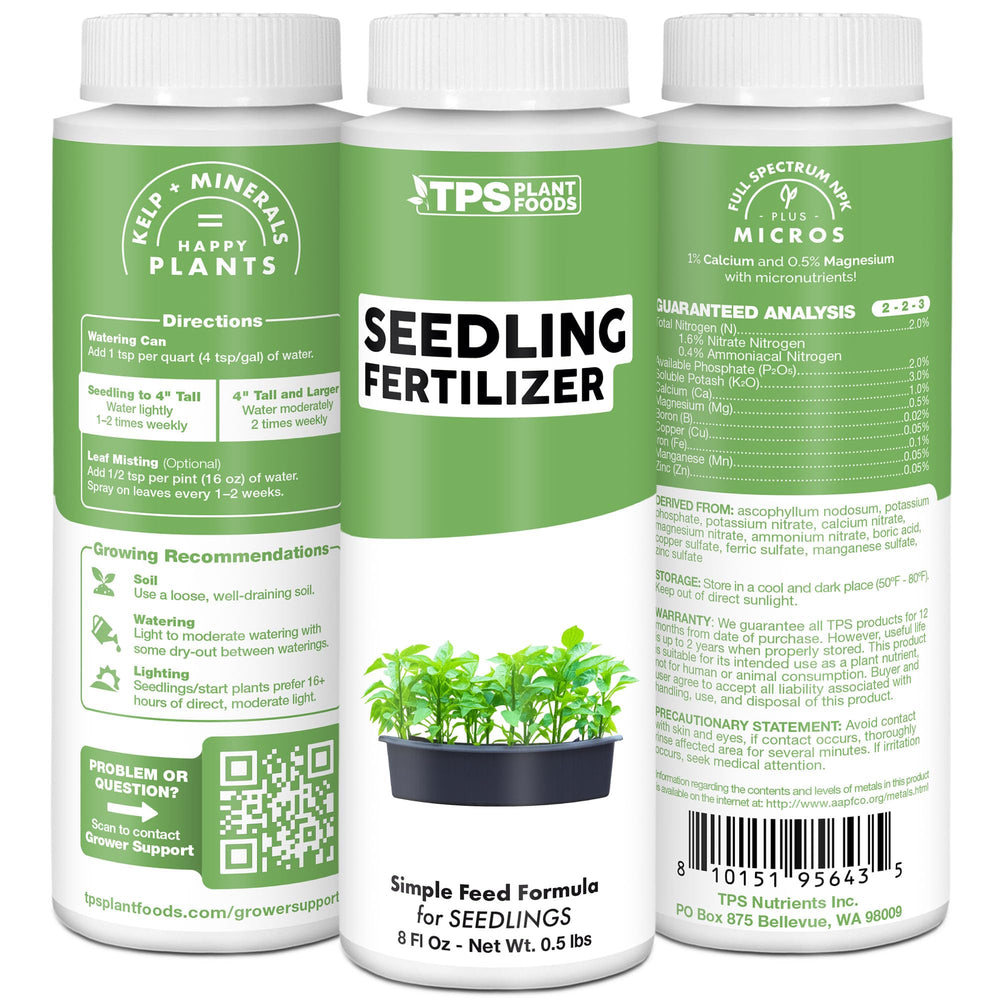 TPS NUTRIENTS Seedling Fertilizer made-in-USA emphasizes quality and safety