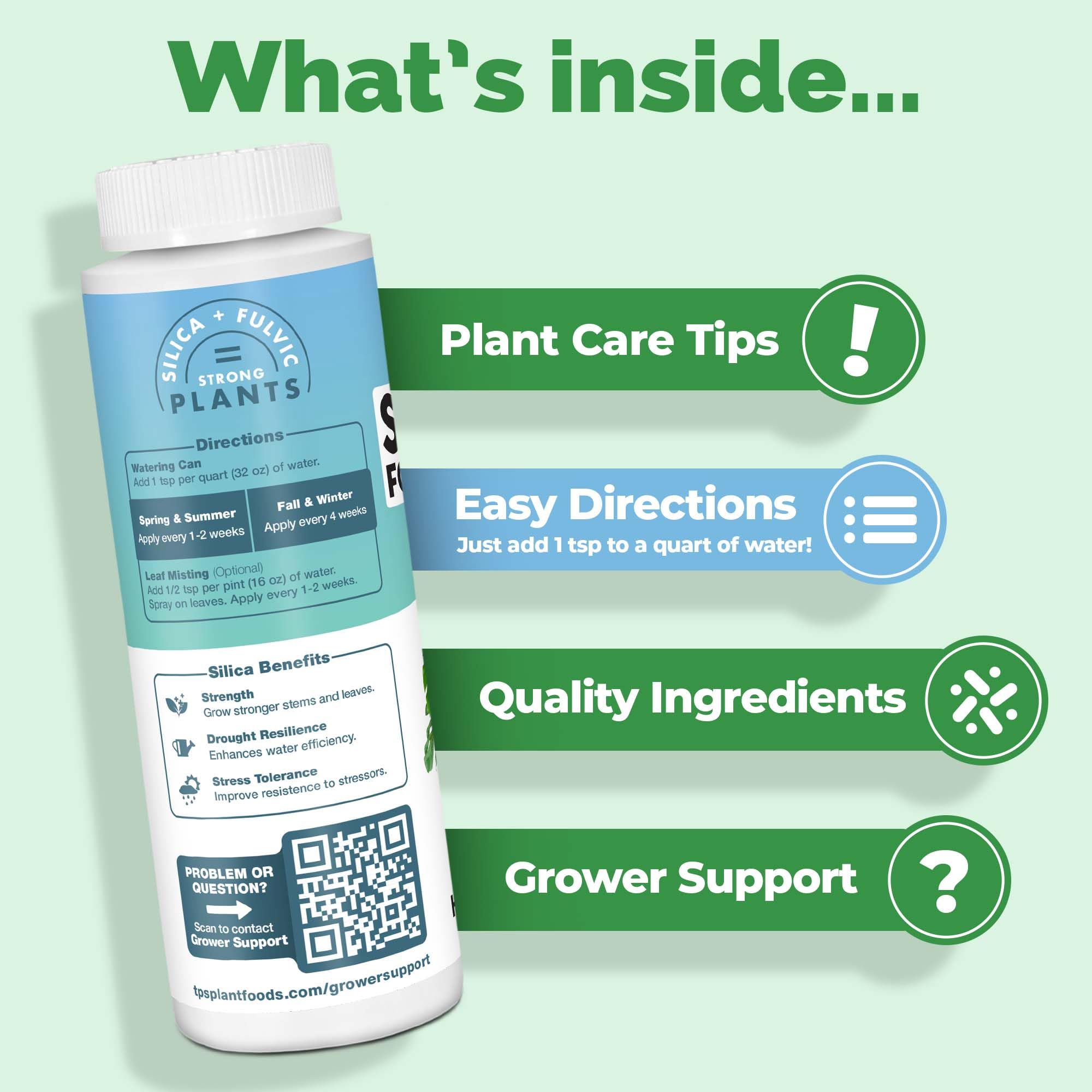TPS NUTRIENTS Silica for Plants healthier leaves support vibrant foliage.