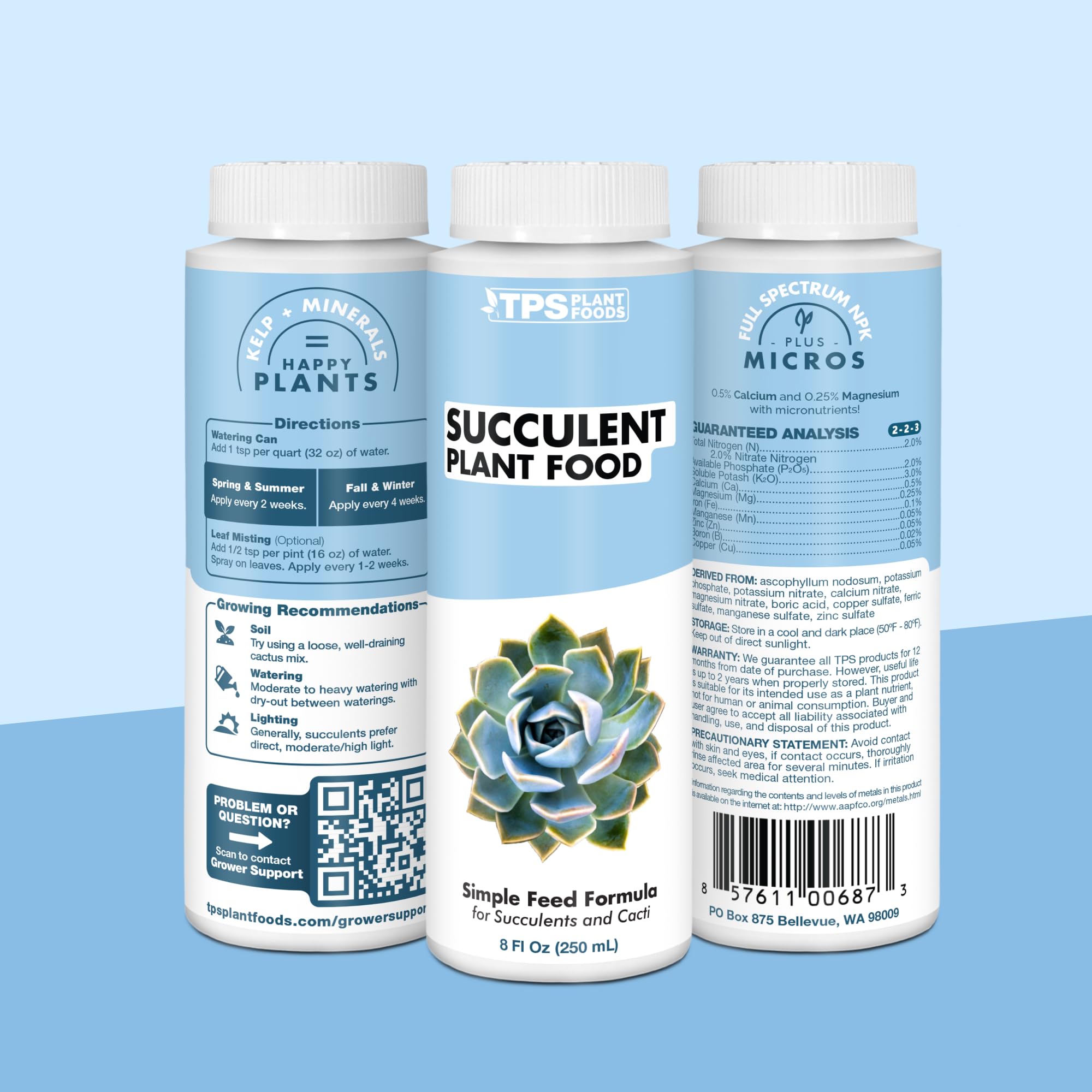 TPS NUTRIENTS succulent plant food made-in-usa reflects quality and reliable sourcing.