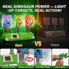 Tqeieu dino blaster with soft darts safe for indoor battles.