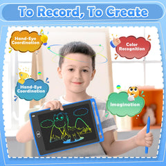 TQU LCD writing tablet green supports creative play and easy erasing