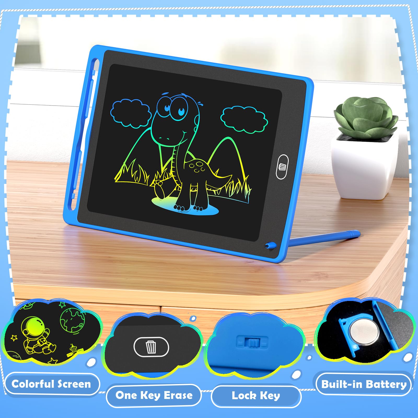 TQU LCD writing tablet yellow provides bright, portable doodling on the go