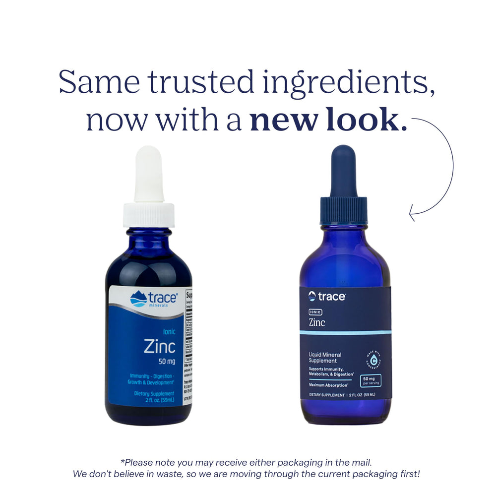 Trace Minerals Ionic Zinc dosage measure illustrating precise 1.25 mL serving.