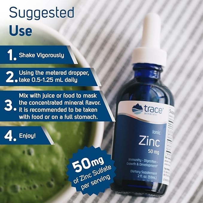 Trace Minerals Ionic Zinc mineral-rich formula supporting broad mineral balance.
