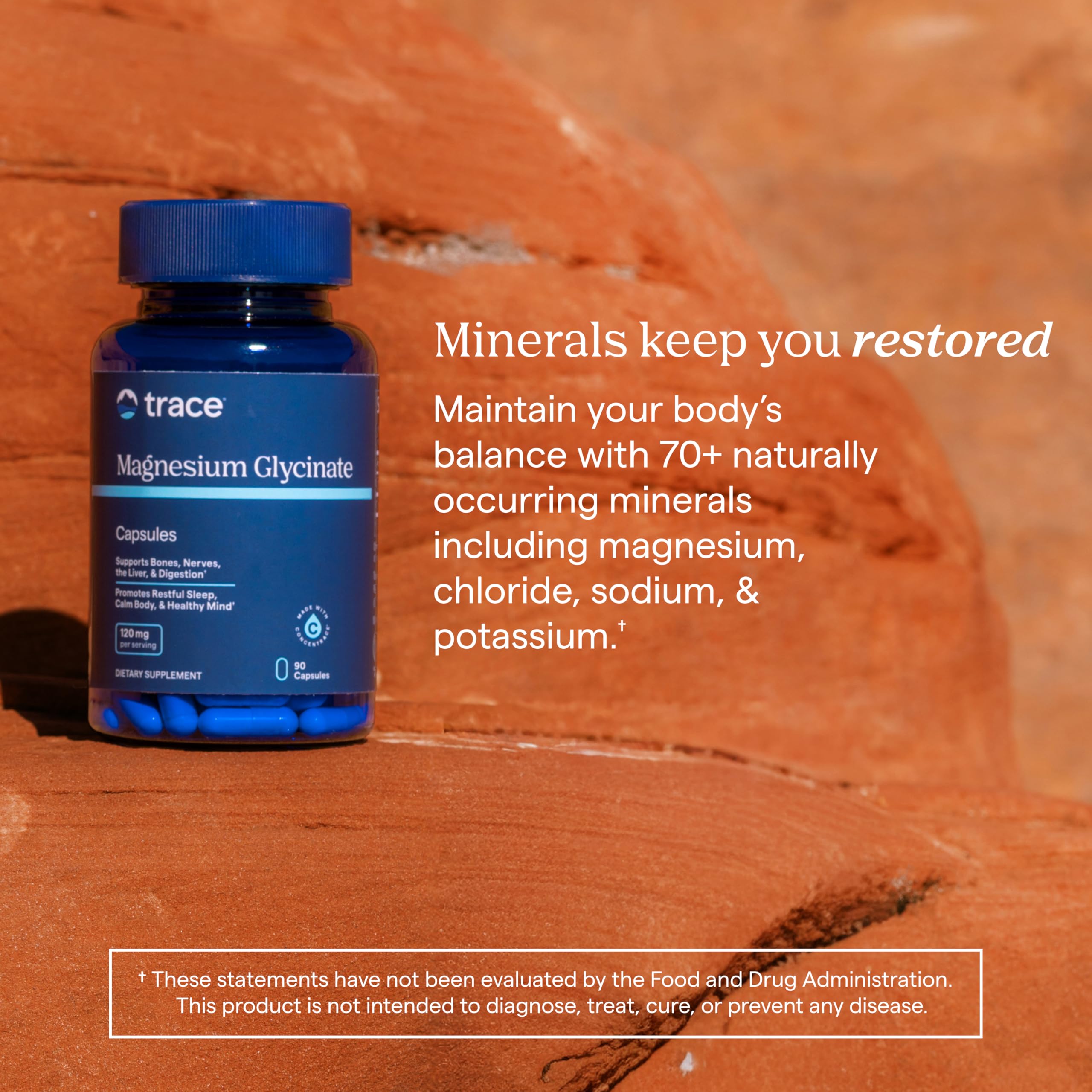 Lifestyle shot of a calm moment after taking Trace Minerals Magnesium Glycinate