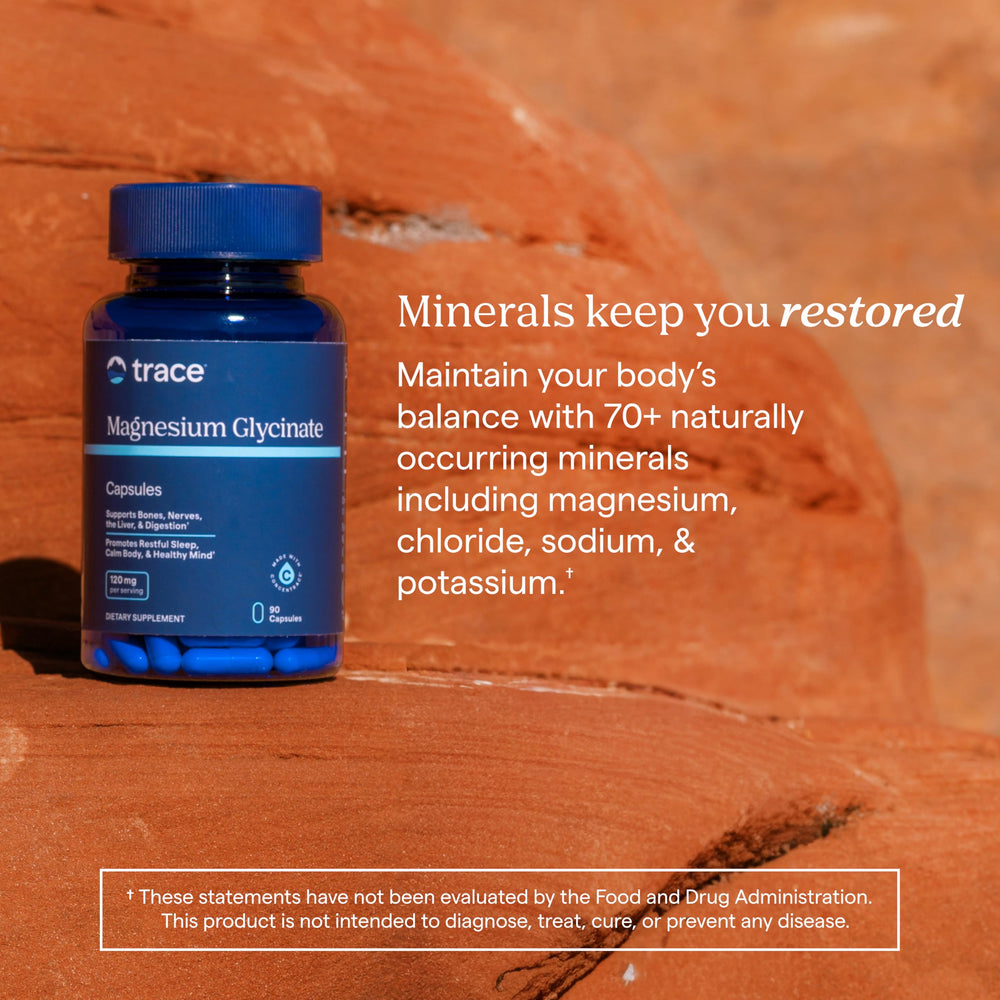 Lifestyle shot of a calm moment after taking Trace Minerals Magnesium Glycinate