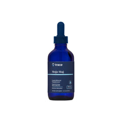 Trace Minerals Mega-Mag bottle with pour for easy daily magnesium dosing.