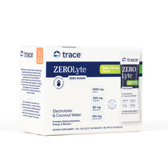 Trace Minerals Zerolyte packet with salty citrus flavor for on-the-go hydration.