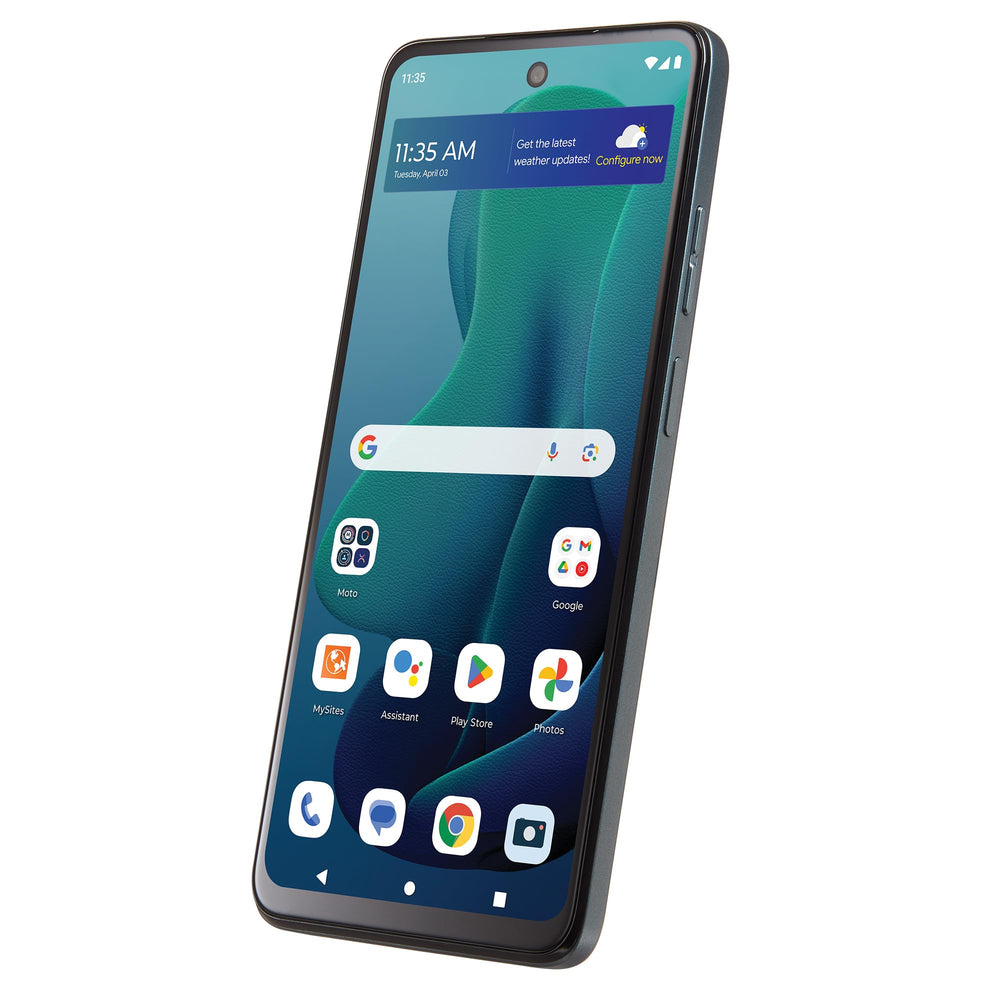 TracFone Moto g 5G 2024 5000mAh battery for all-day use.