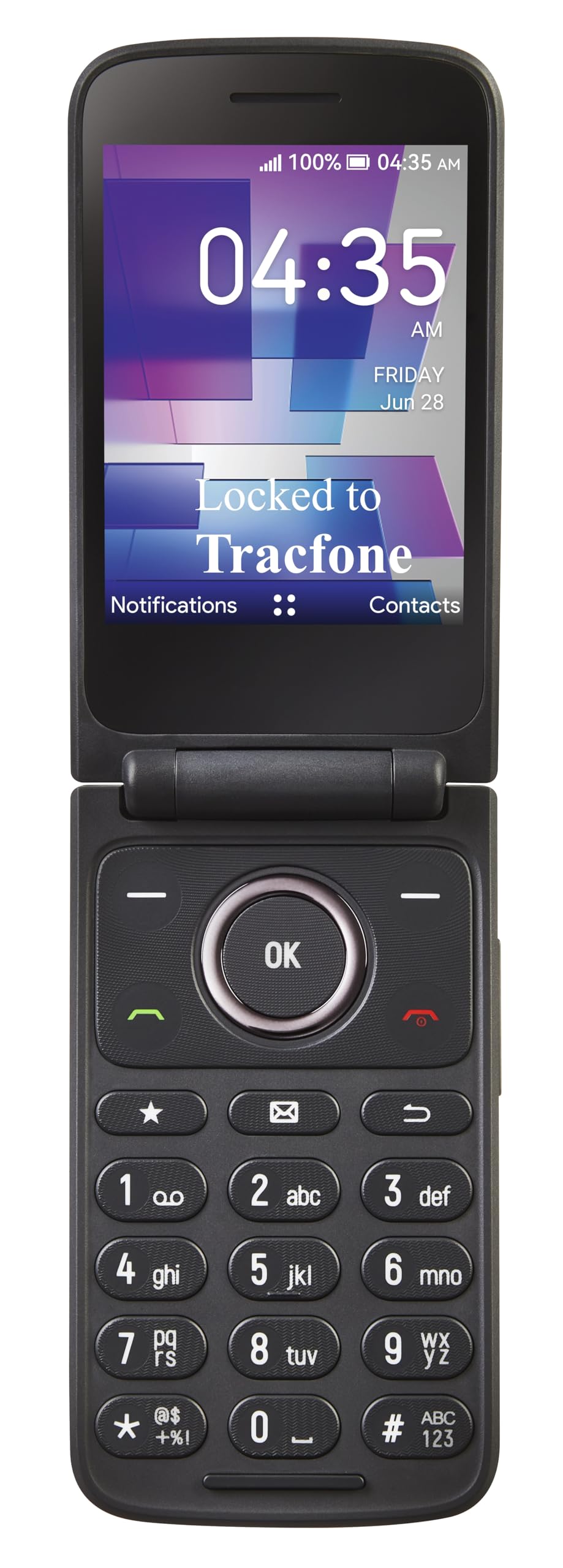 TracFone TCL FLIP 3 front display enables quick access and multitasking.