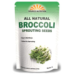 TradeKing broccoli sprouting seeds in a resealable bag for easy at-home sprouts.
