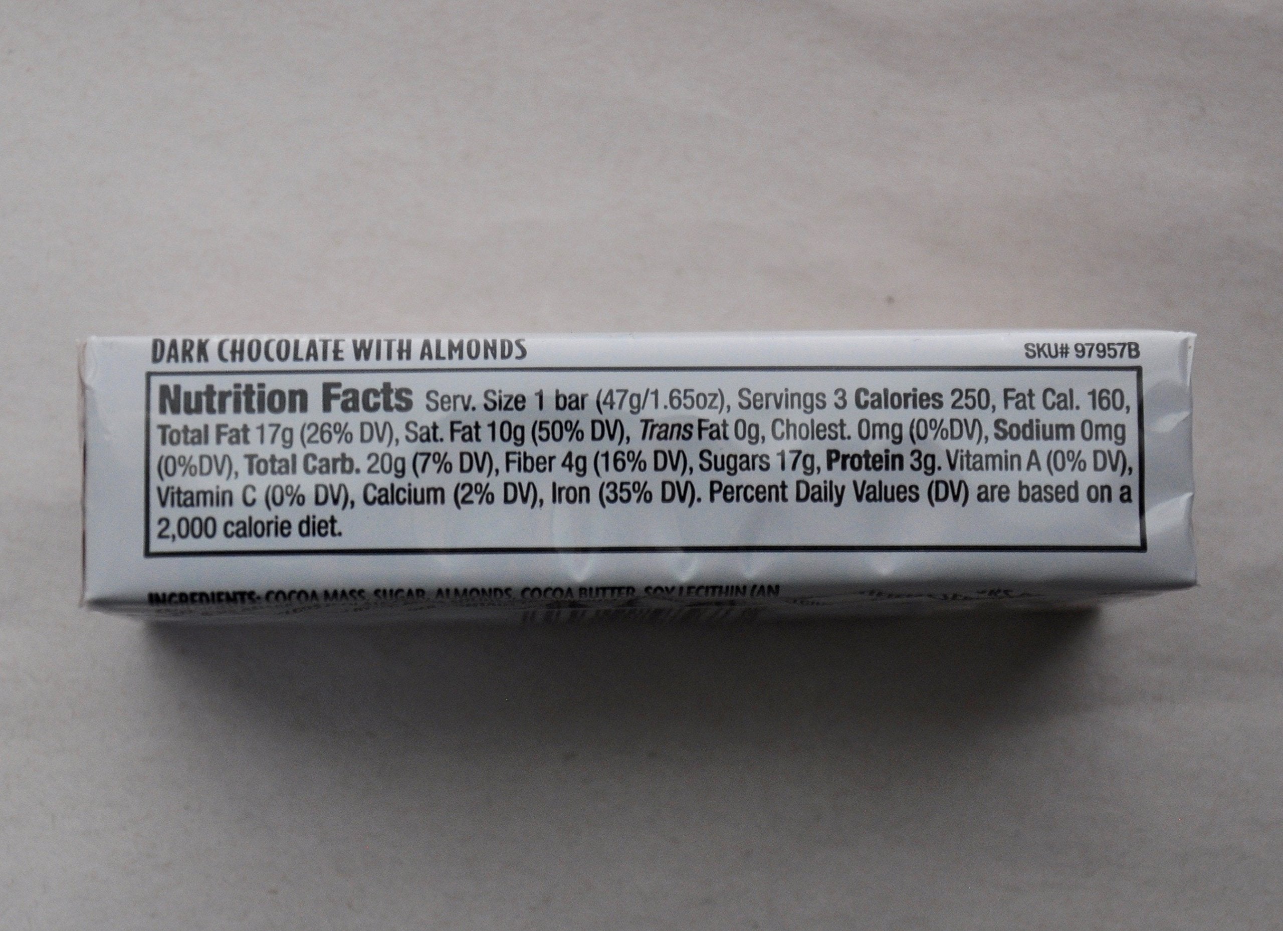Trader Joe's Belgian dark chocolate bars variety pack neatly aligned display on shelf