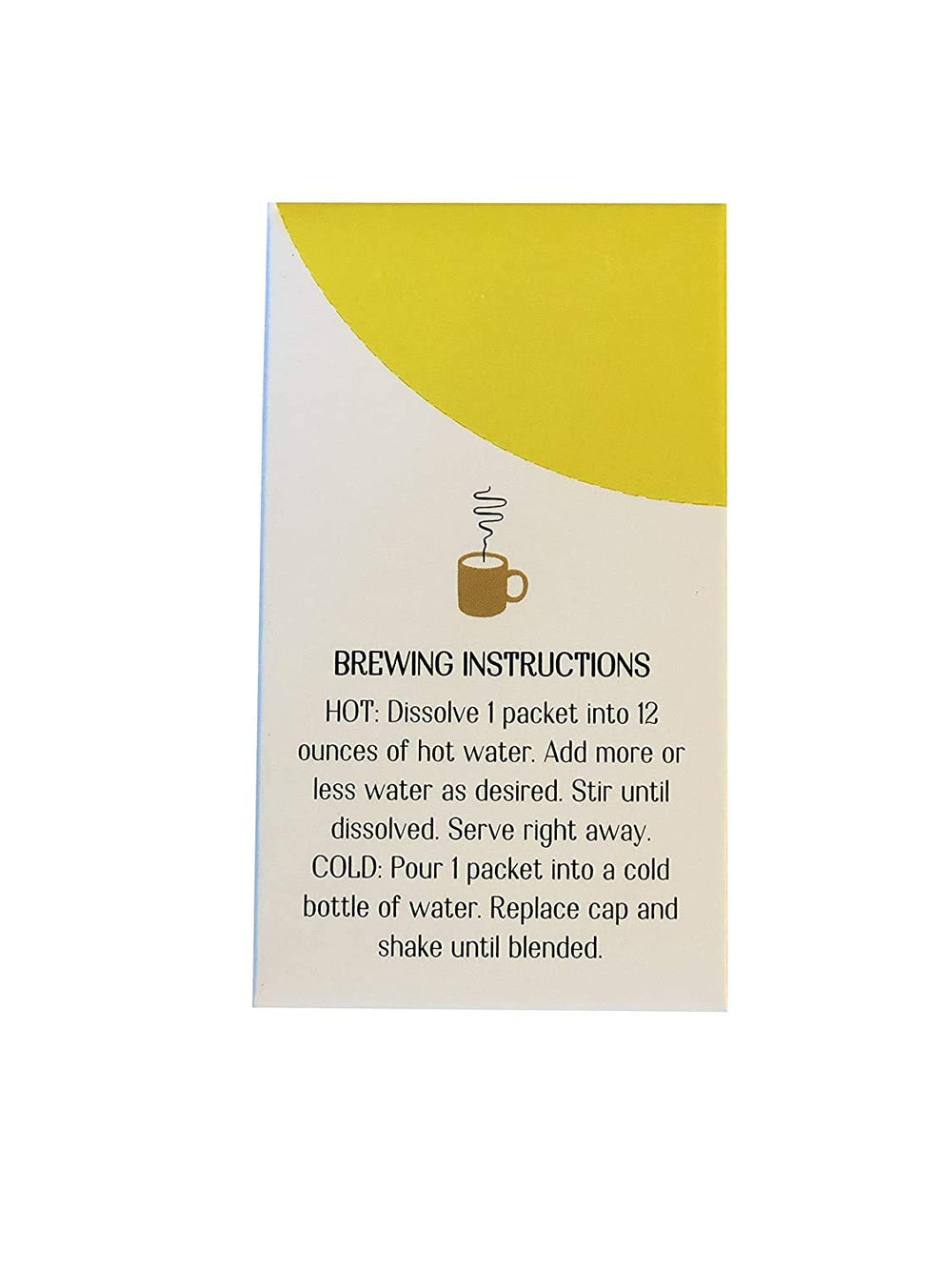 Ready-to-use TJ's ginger drink mix packet for on-the-go hydration.