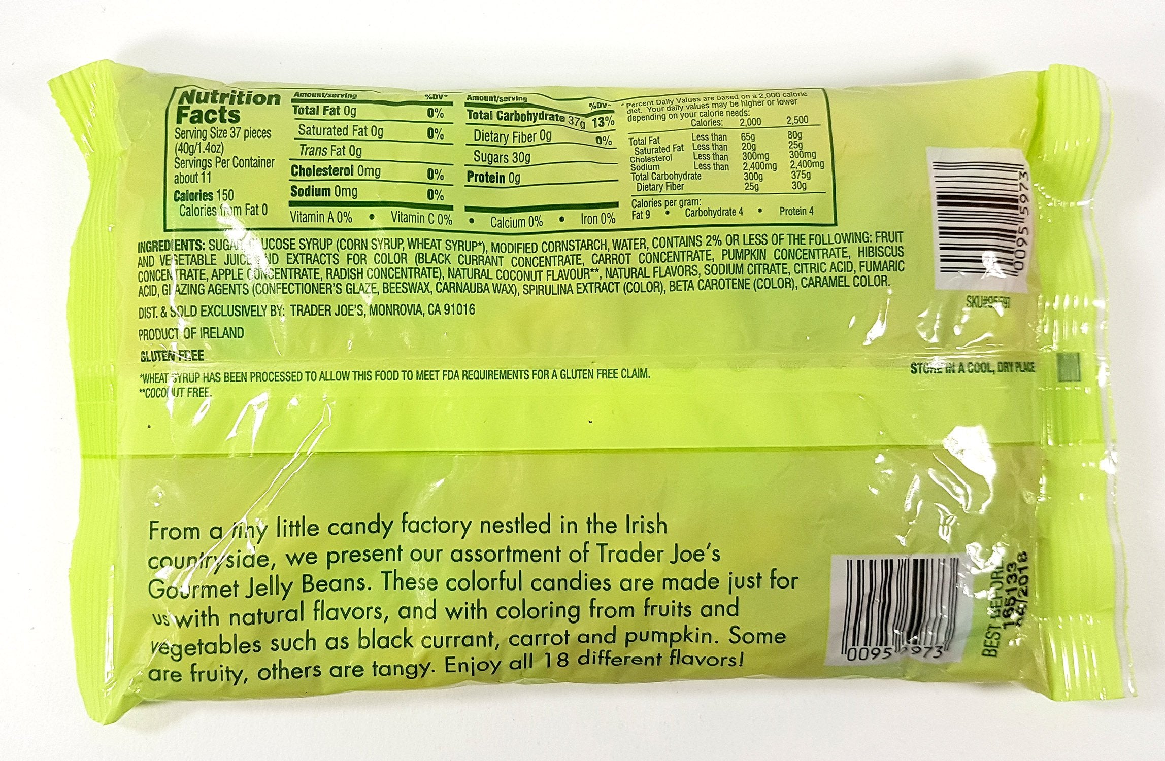 Trader Joe's Gourmet Jelly Bean Candy serving bowl ready for sharing