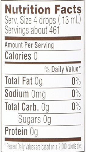 Close view of Trader Joe's Organic Liquid Stevia label emphasizing organic ingredients