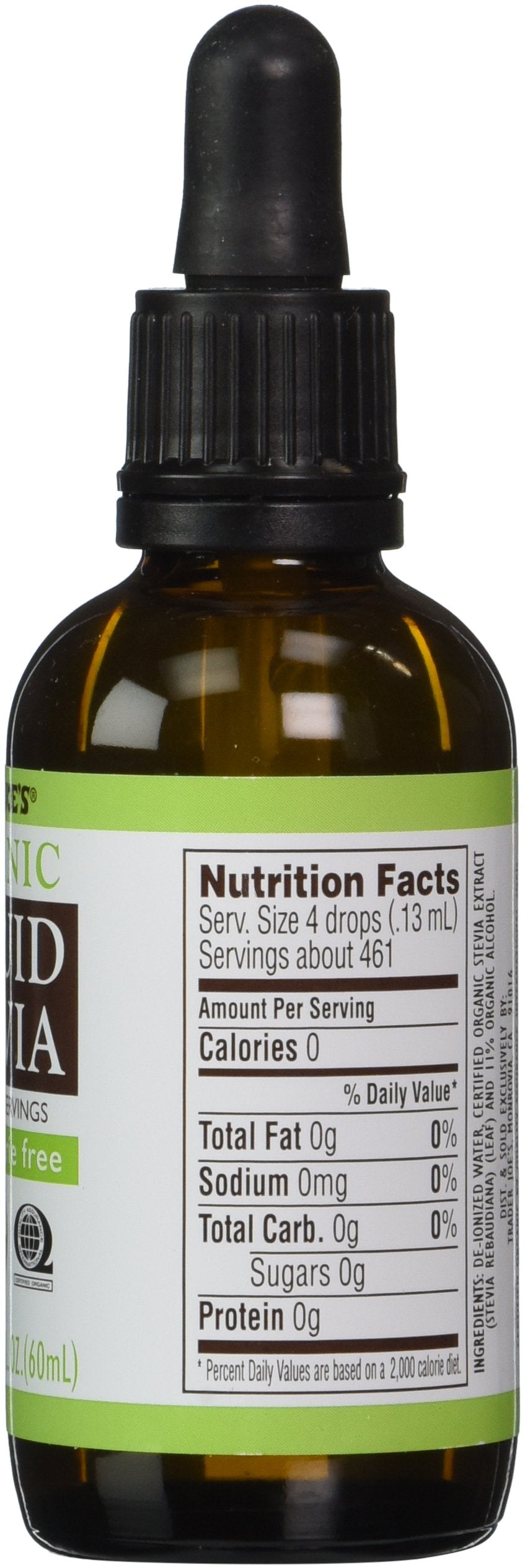 Pouring Trader Joe's Organic Liquid Stevia into coffee for natural sweetness