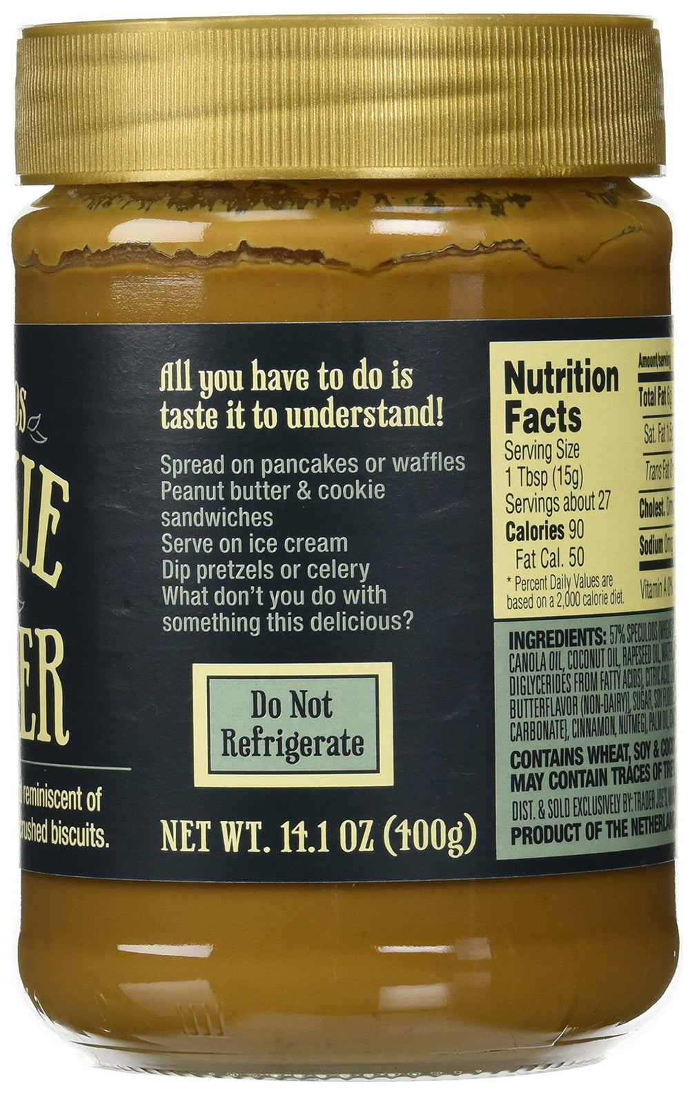 Trader Joe's Speculoos Cookie Butter spread on pancakes highlights rich biscuit flavor