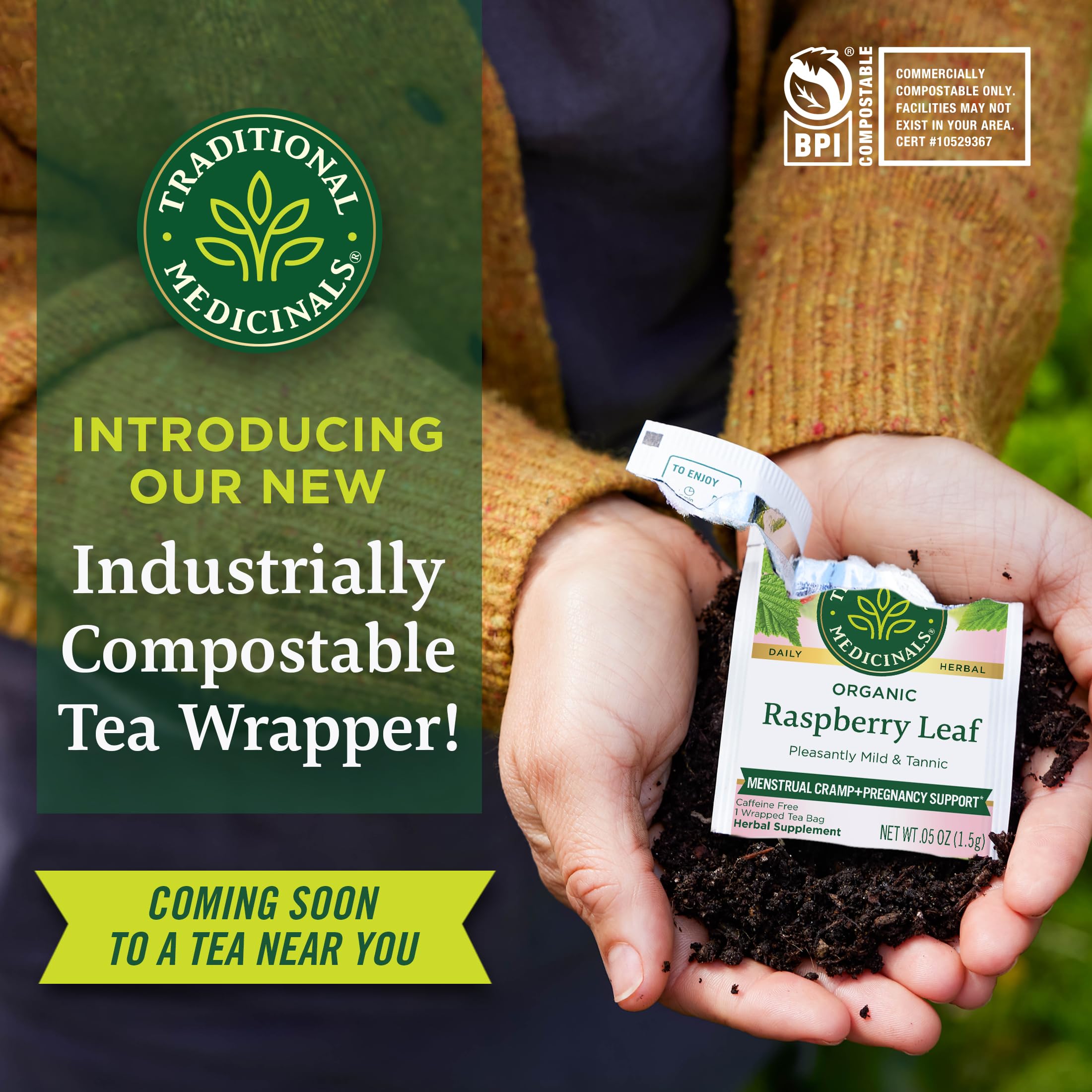 Traditional Medicinals blackberry leaf and lemongrass blend for refreshing, fruity tea.
