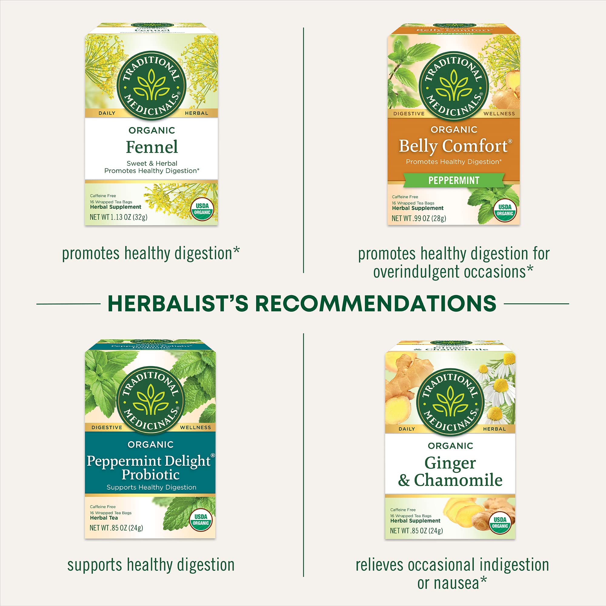 Traditional Medicinals compostable tea bags and packaging for eco-friendly choice