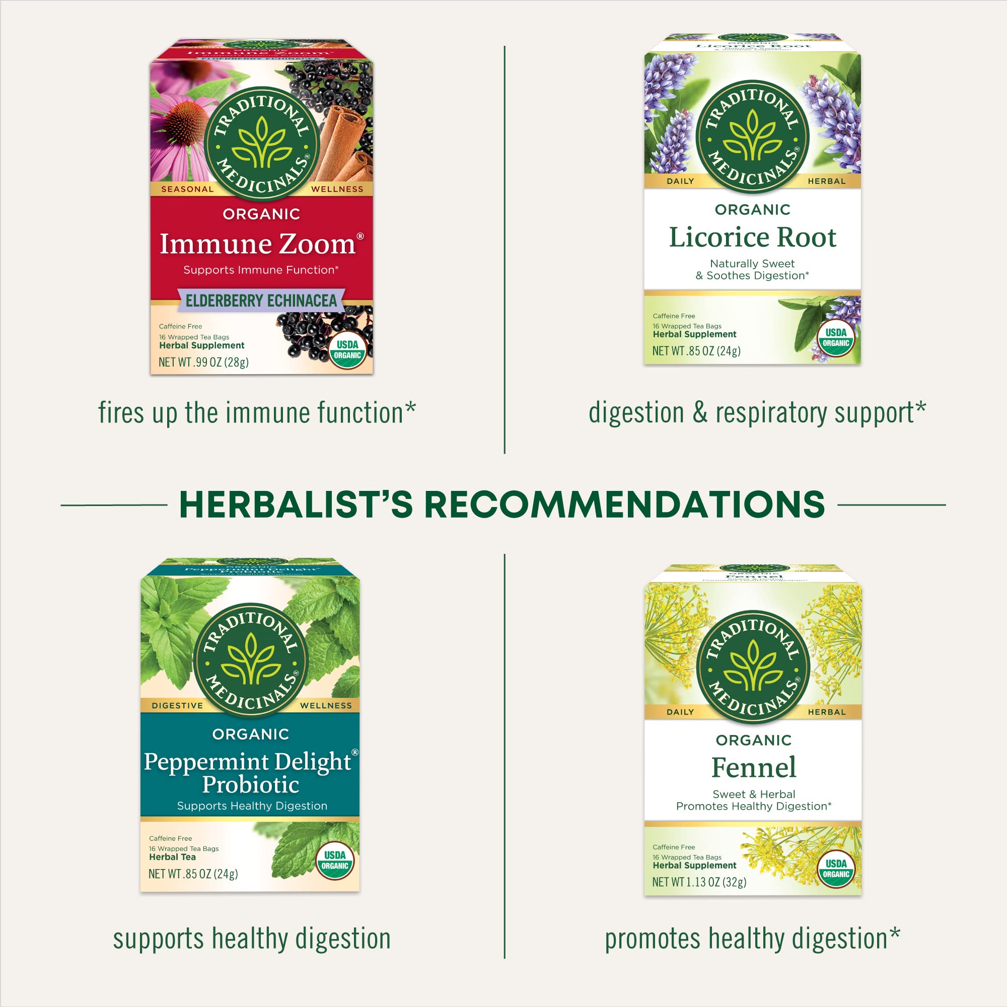 Traditional Medicinals Compostable tea bags support eco-friendly tea rituals.