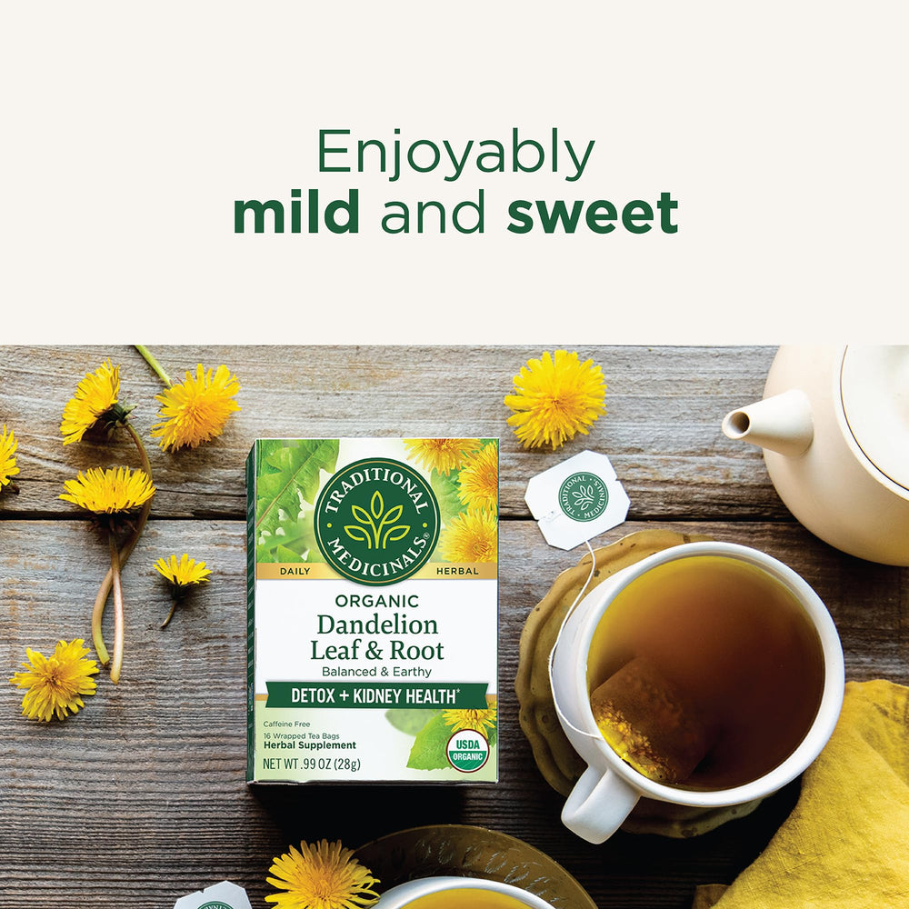 Sustainably harvested dandelion from European meadows used in Traditional Medicinals tea.