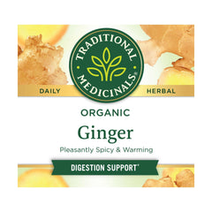 Traditional Medicinals Ginger roots closeup highlights fresh, spicy ingredients.