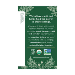 Traditional Medicinals Ginger Tea cup steep shows a comforting, warming tea ritual.