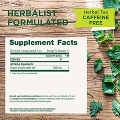 Traditional Medicinals nettle tea bags with earthy aroma and grounding flavor