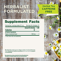Traditional Medicinals organic chamomile tea bags with fragrant blossoms