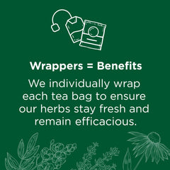 Traditional Medicinals peppermint tea bag close-up with organic and caffeine-free quality for after meals