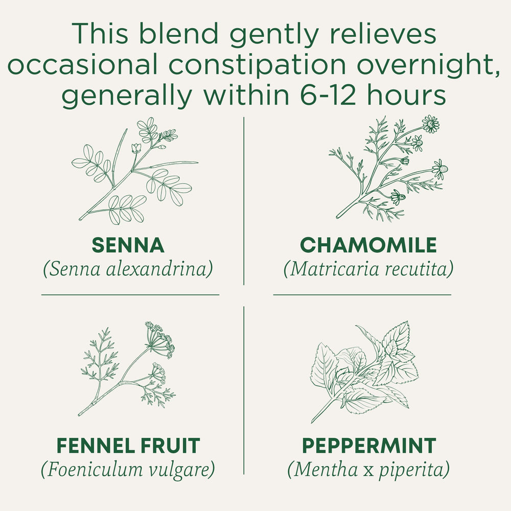 Traditional Medicinals Smooth Move packaging label highlights organic and compostable features