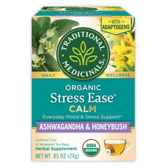 Traditional Medicinals Stress Ease cup steep offers a calming brew to unwind after a busy day.