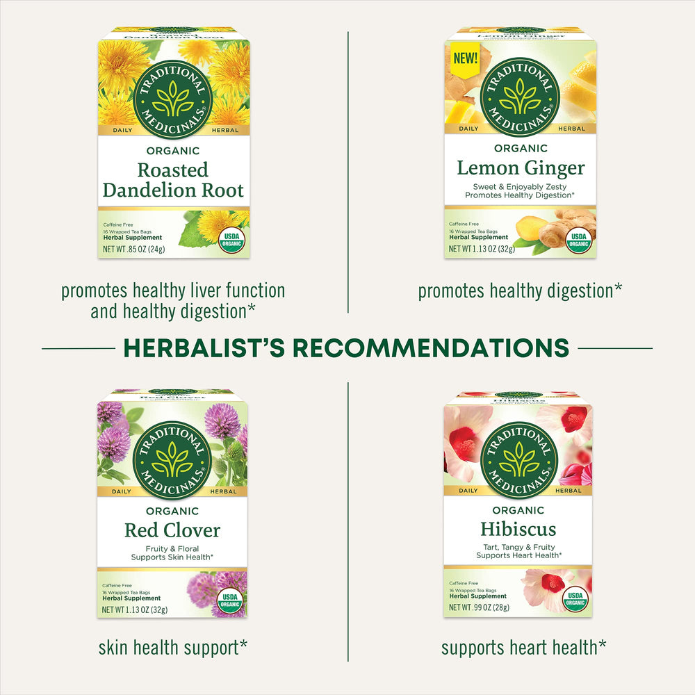 Organic Detox seal on Traditional Medicinals packaging.