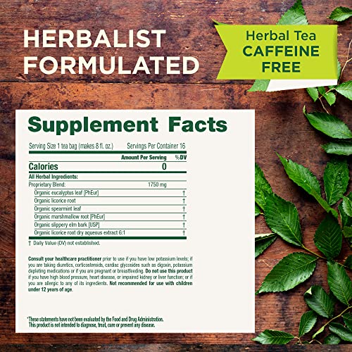 Traditional Medicinals Throat Coat Tea compostable tea bags in sustainable box