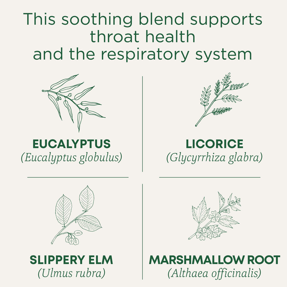 Traditional Medicinals Throat Coat Tea cup steaming, inviting a soothing moment