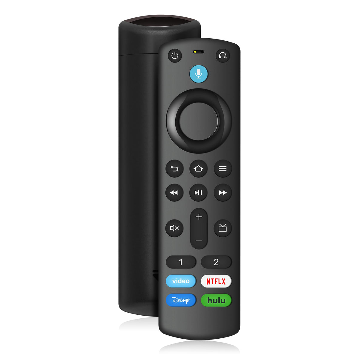 Trado replacement voice remote for Fire TV Stick 2nd Gen, front view with easy-access controls.