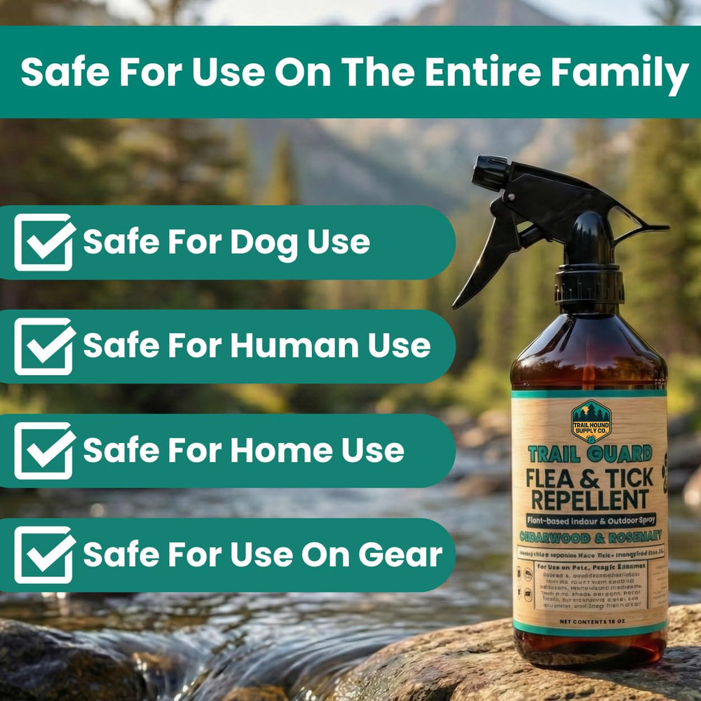 Rosemary aroma in Trail Guard helps deter mosquitoes and flies outdoors.