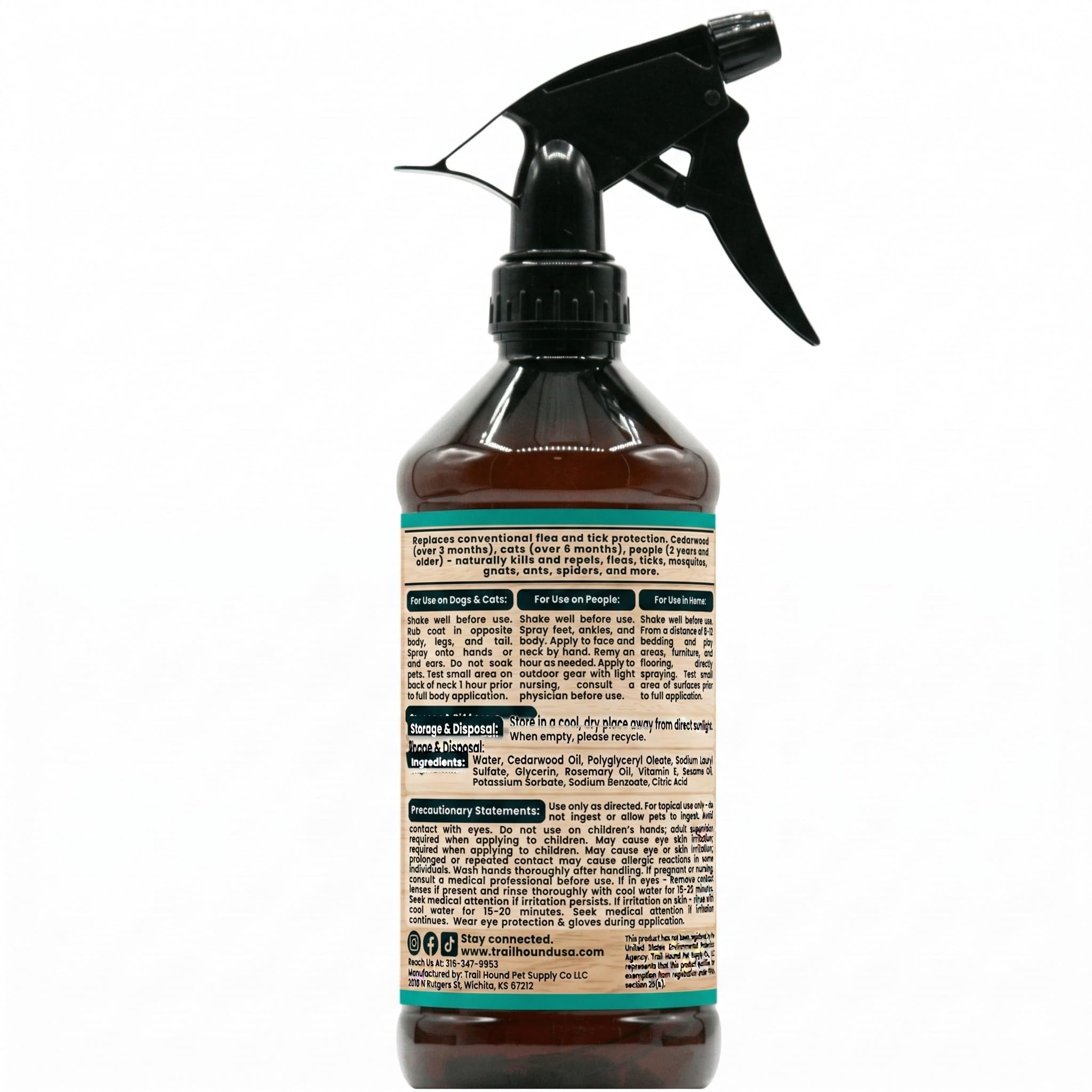 USA-made Trail Guard reflects sustainable, cruelty-free pest protection.